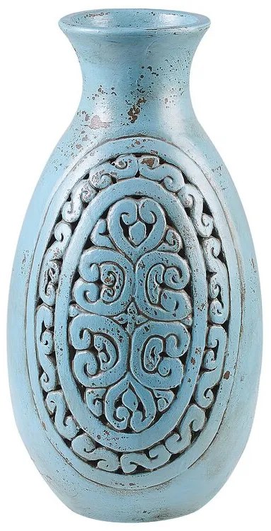 Terakota Dekoratívna váza 51 Modrá MEGARA Beliani