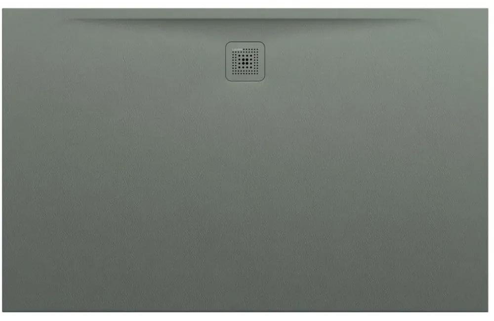 LAUFEN Pro obdĺžniková sprchová vanička z materiálu Marbond, odtok na dlhšej strane, 1600 x 1000 x 33 mm, betónová šedá, H2119550790001