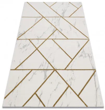 Koberec EMERALD exkluzívny 1012 glamour, styl geometrický, marmur krém / zlatý