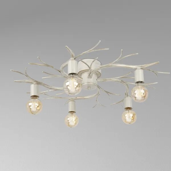 Stropné svietidlo GARNISH 5xE27/15W/230V biela/patina