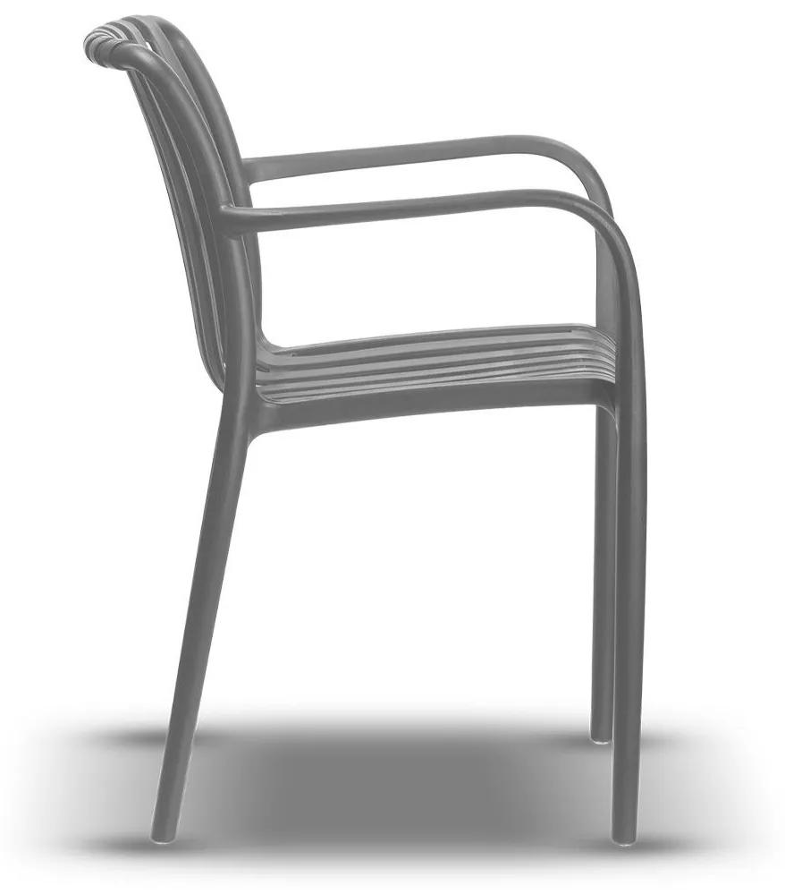 JULIAN šedá - moderné stoličky do kuchyne, záhrady, kaviarne (stohovateľné)