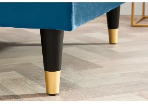 Rohová sedacia súprava 39847 Cozy - Zamat tmavo modrá  - Komfort-nábytok