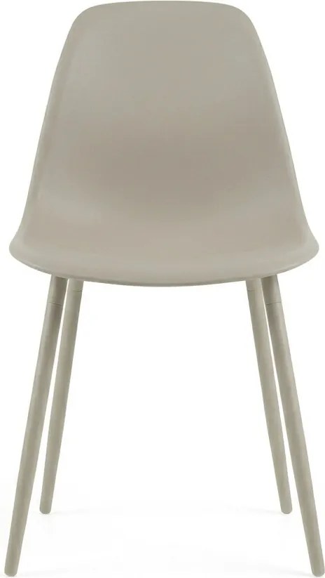 Jedálenská stolička OSAKA plastová, šedohnedá