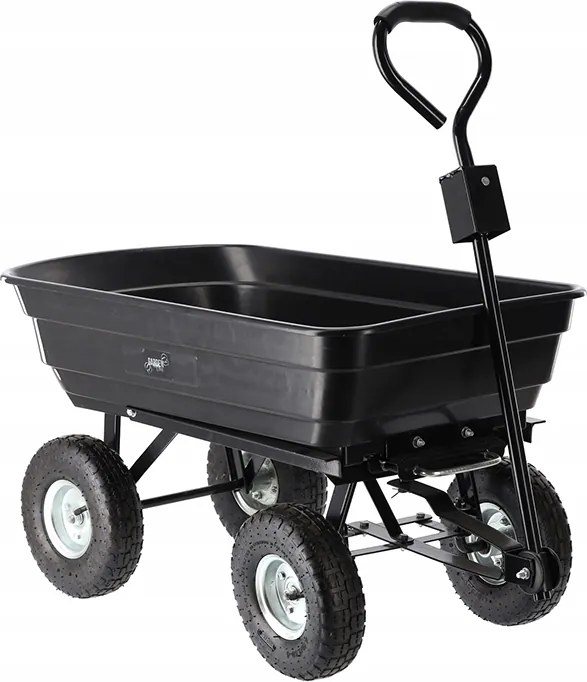 CH Čierny záhradný vyklápací vozík Fury - 75l