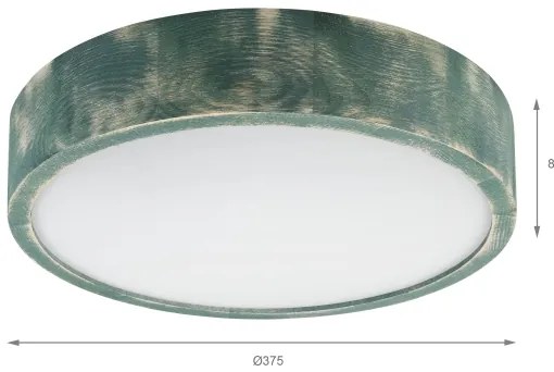 Brilagi - Stropné svietidlo PINO 2xE27/15W/230V borovica/zelená priemer 37,5 cm