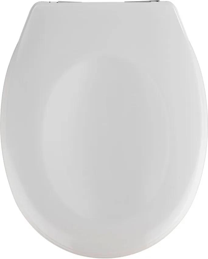 Biele WC s jednoduchým zatváraním sedadlo Wenko Savio, 45 x 37,5 cm