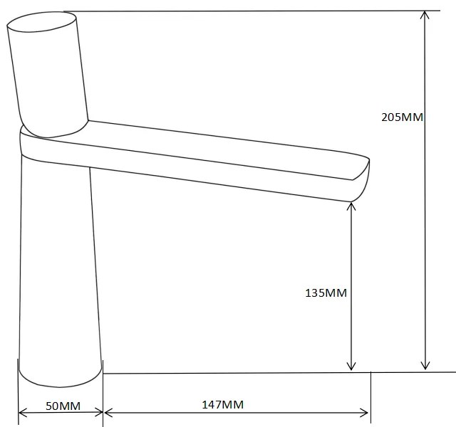 Mexen Nox, umývadlová batéria, čierna matná, 744200-70