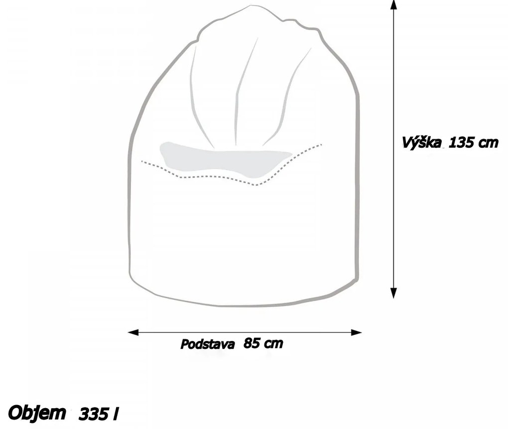 Sedací vak INTERMEDIC Mega Sako Modern Farba: DG49/NC14 - Lego