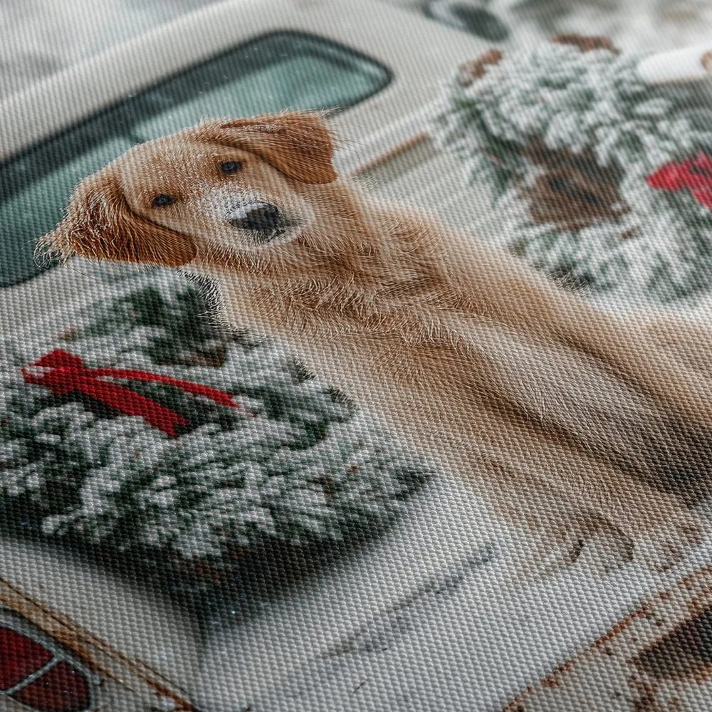 Obraz vianočná atmosféra so psom