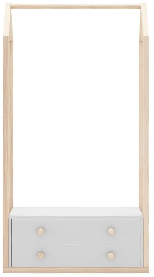 Biela otvorená detská šatníková skriňa 80x170 cm Esteban – Marckeric