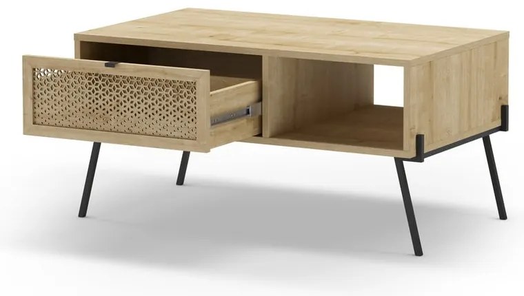 Konferenčný stolík v dekore duba v prírodnej farbe 60x100 cm Ecrin – Marckeric