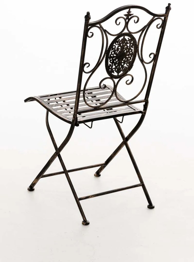 Kovová skladacia stolička Sibell - Bronzová