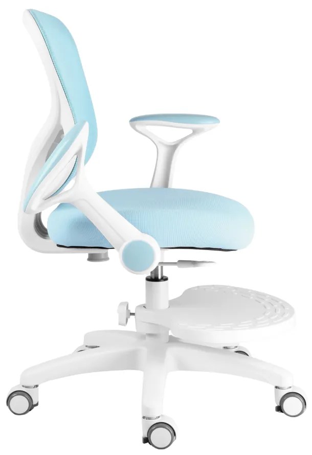 Detská rastúca stolička Neoseat JUNI 007 — látka, prateľný poťah, modrá