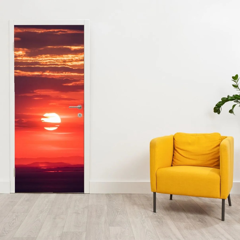 Fototapeta na dvere - Farebné slnko (95x205cm)