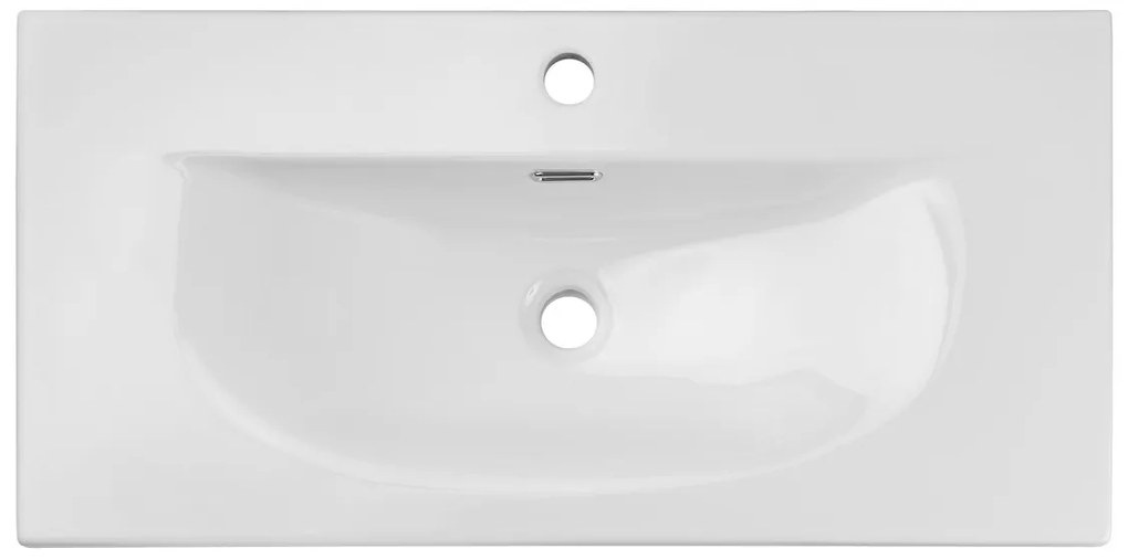 Umyvadlová skrinka so zápustným umývadlom Nova White 80 cm biela