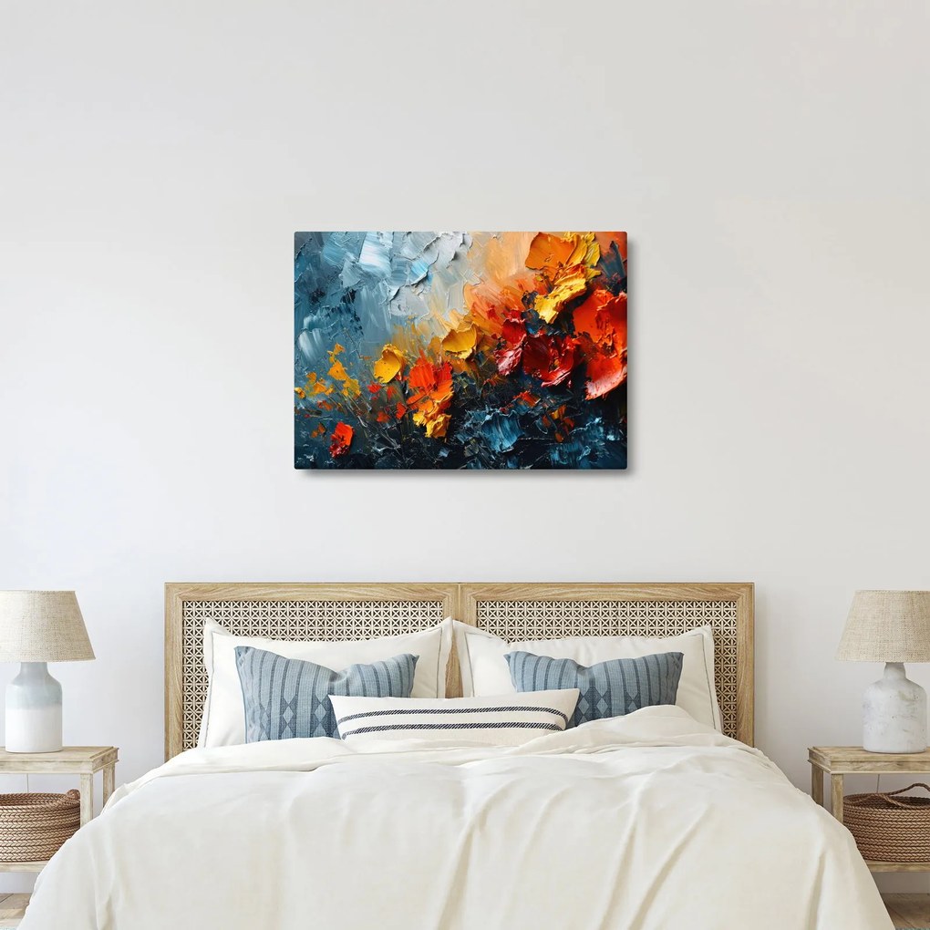 Obraz - Abstraktná maľba kvetov III. (70x50 cm)