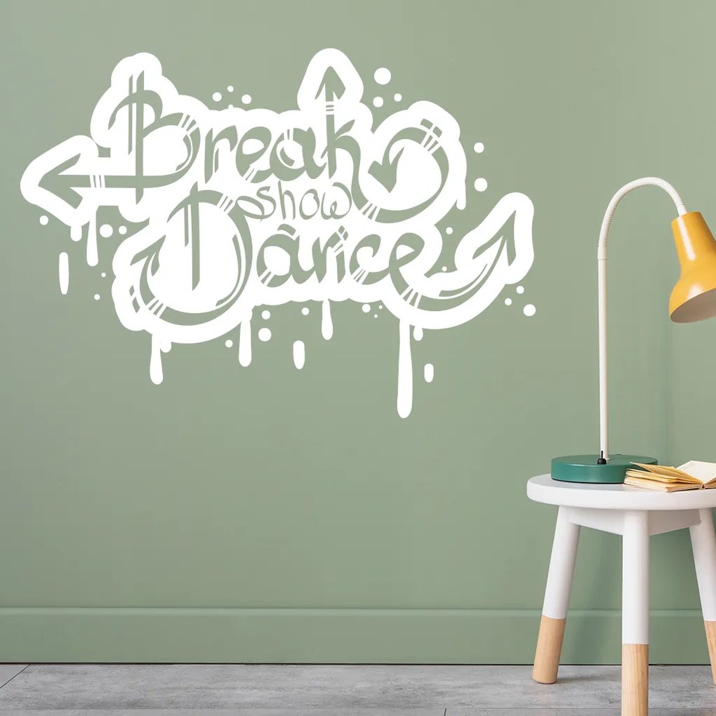 Veselá Stena Samolepka Break Dance Farba: oranžová, Veľkosť: 80 x 57 cm