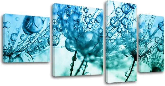 Obraz na stenu 4 dielny KVETY KV060E40 - 90x50 cm