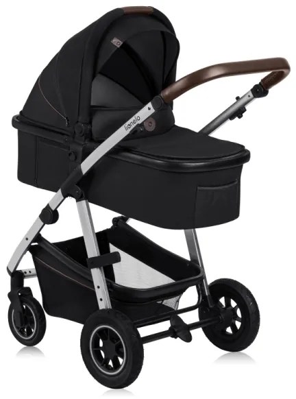 Lionelo - Kombinovaný kočík 3 v 1 AMBER Black Silver