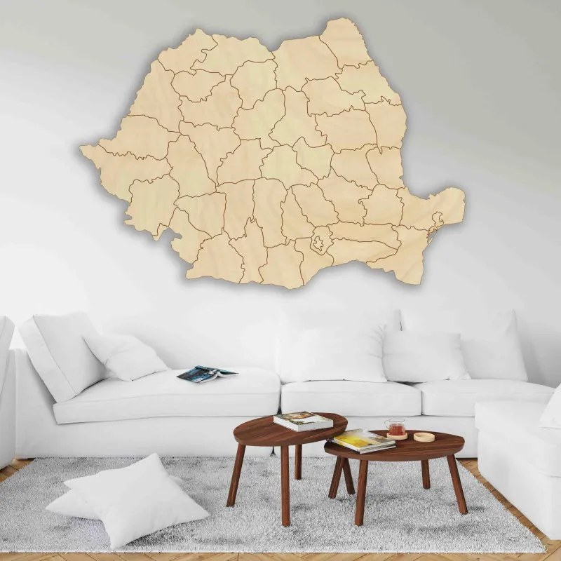 Drevená mapa na stenu Rumunsko| SENTOP M006