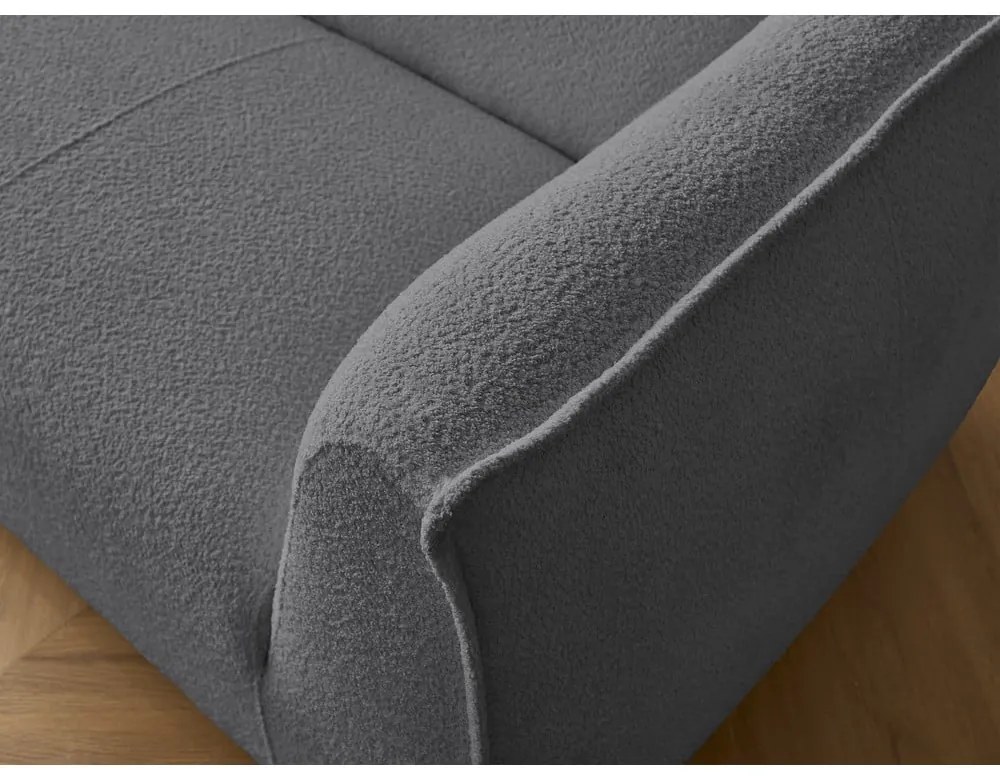 Tmavosivá pohovka z textílie buklé 242 cm Giorgia – Bobochic Paris