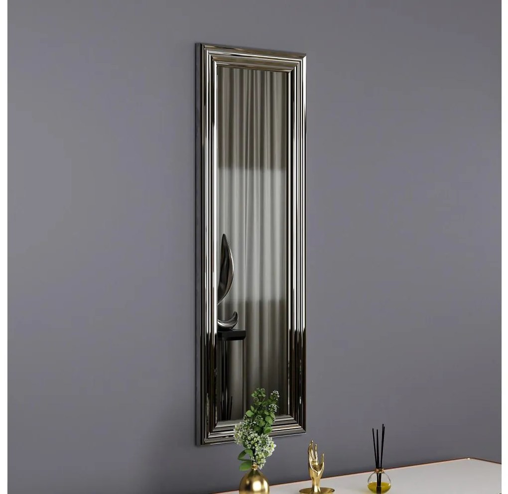 Nástenné zrkadlo BOSS 90x30 cm strieborná