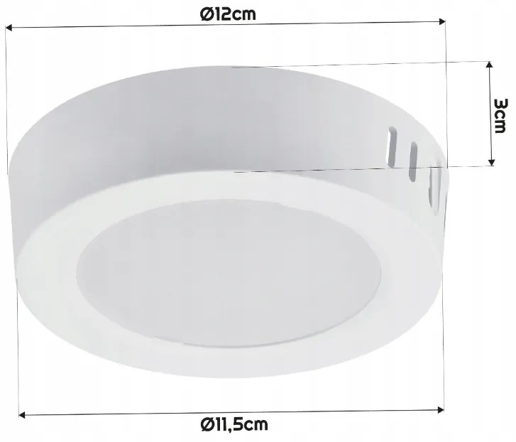 BERGE Prisadený okrúhly LED panel 6W - 660lm - neutrálna farba