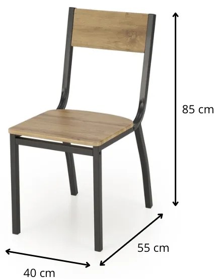Jedálenský set Milton dub prírodný/čierny