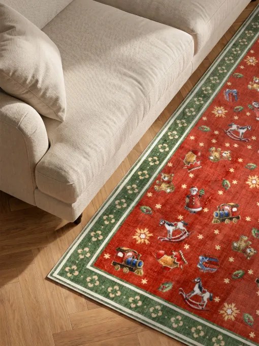 Koberec Villeroy & Boch Toy's Delight Nostalgic Noel červený / zelený