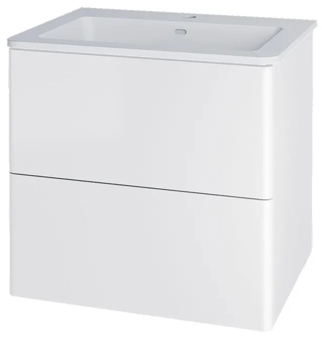 Mereo Mereo, Siena, kúpeľňová skrinka s umývadlom z liateho mramoru 61 cm, MER-CN410M