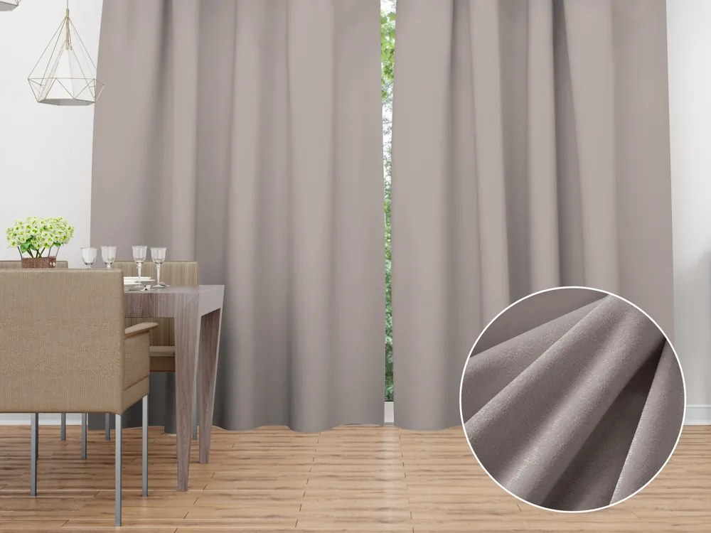 Biante Zamatový záves Velvet Prémium SVP-015 Latte - šírka 135 cm 135x210 cm