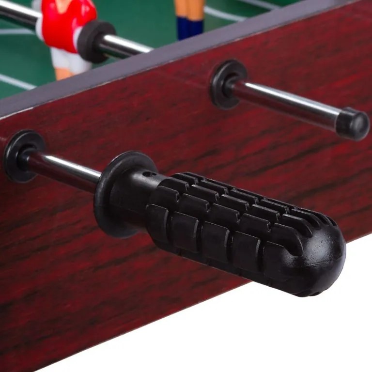 GamesPlanet® Mini stolný futbal s nožičkami, 70 x 37 x 25 cm, tm. drevo