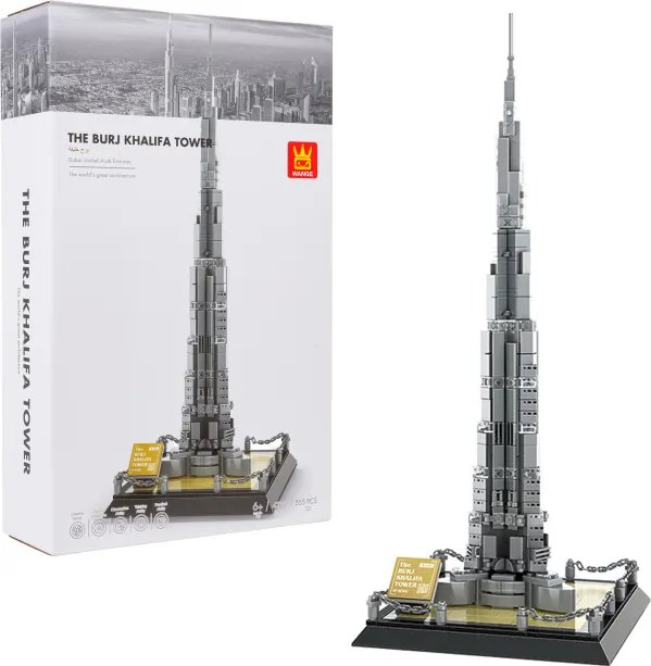Stavebnica WANGE Burj Khalifa Dubaj - 555 dielikov
