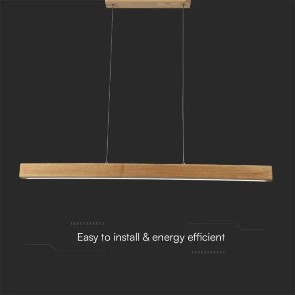 LED Luster na lanku LED/12W/230V 4000K hnedá