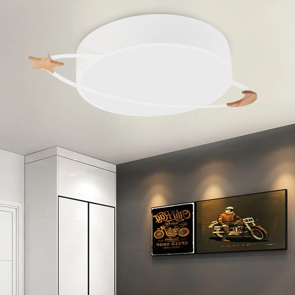 Toolight - Stropná lampa Moon White E27 60W APP867-C, biela, OSW-08963