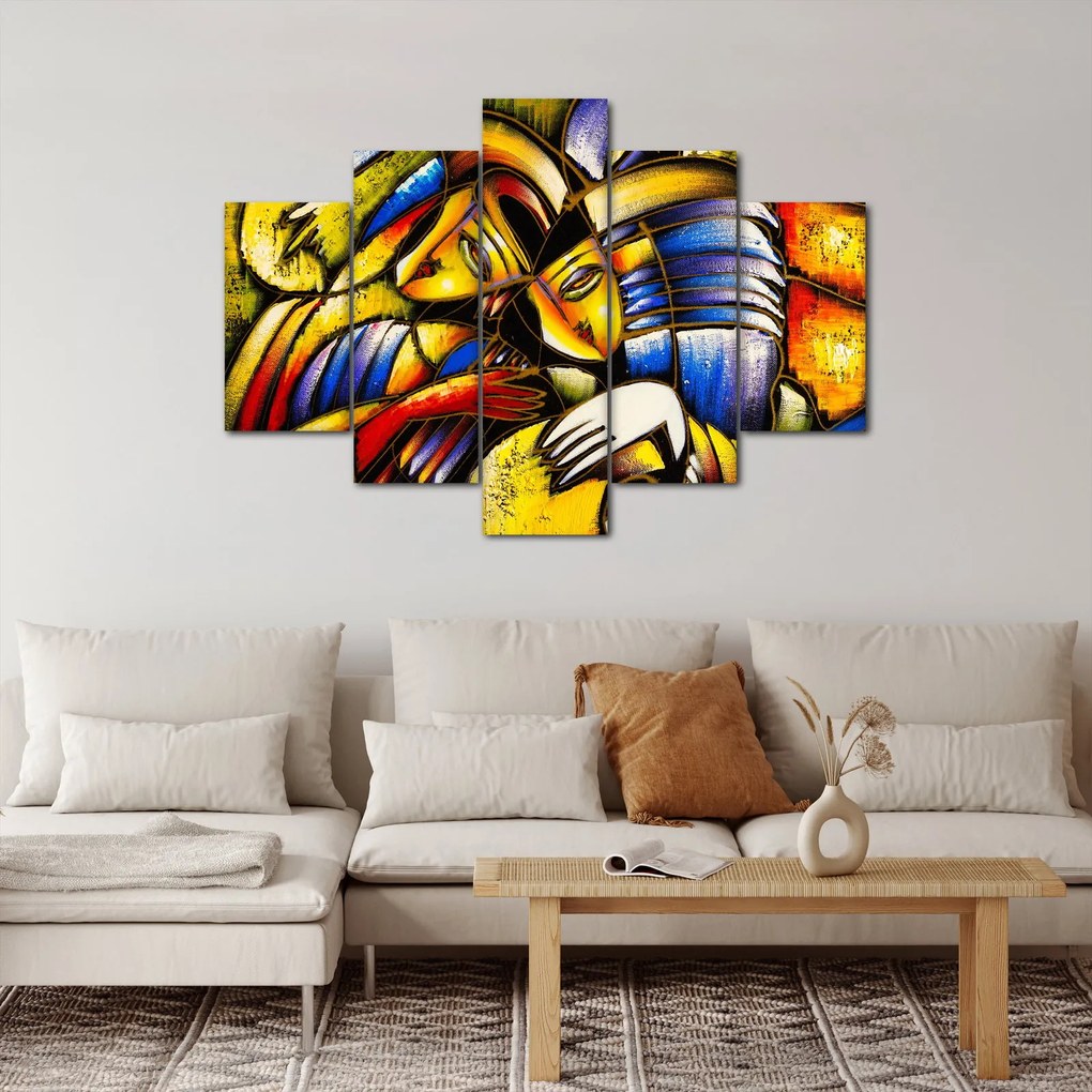 Obraz - Olejomaľba, milenci (150x105 cm)