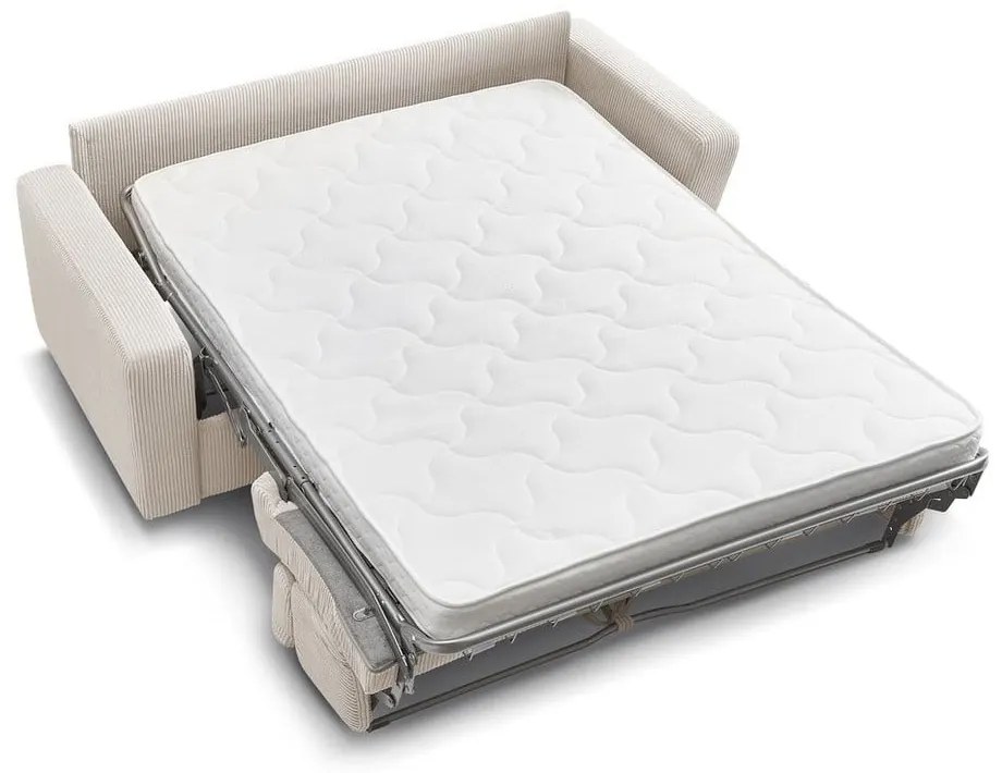 Krémová menčestrová rozkladacia pohovka 195 cm Monaco – Bobochic Paris