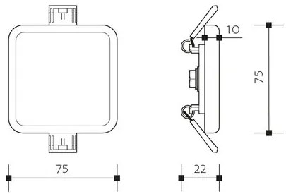 Panlux PN14300010 Podhľadové LED svietidlo Downlight Square 6 W, prírodná biela