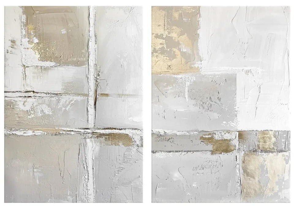Obrazy s ručne maľovanými prvkami v súprave 2 ks 50x70 cm Sail – Styler