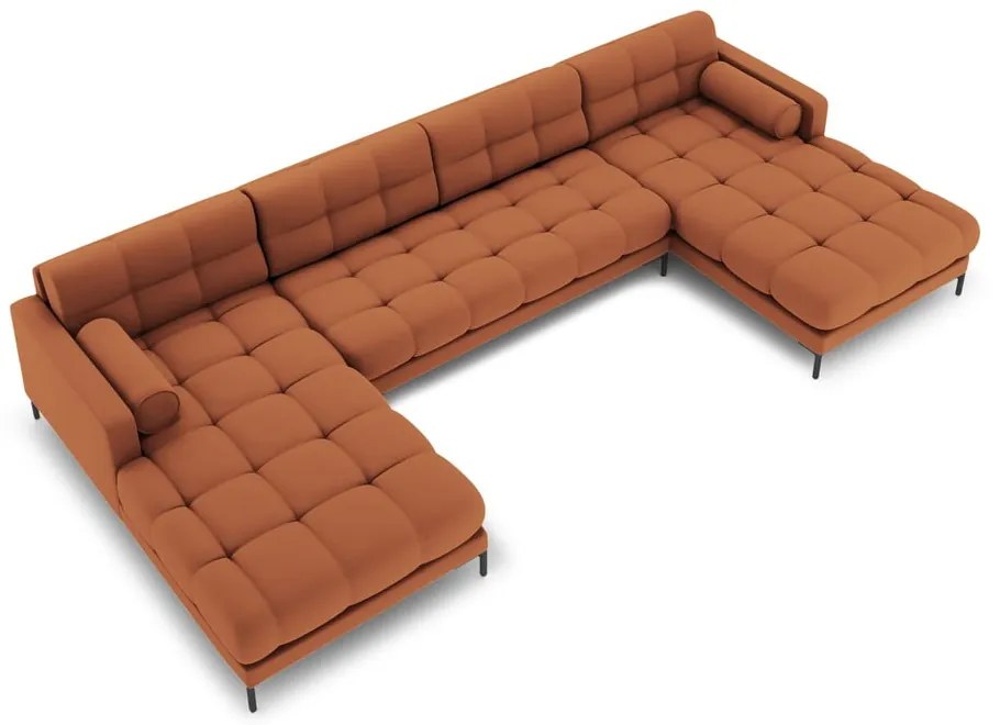 Rohová pohovka v tehlovej farbe do "U" Bali – Cosmopolitan Design