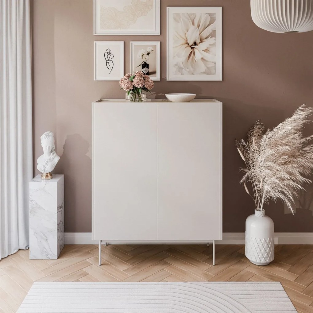 VYSOKÁ KOMODA LUCCA KAŠMÍR / DUB LINEA 97 cm