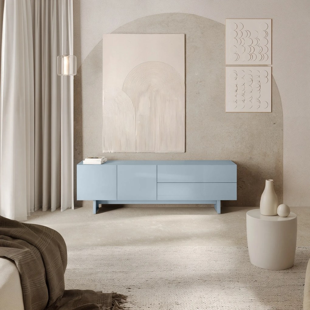 TV stolek Glim 160 cm modrý