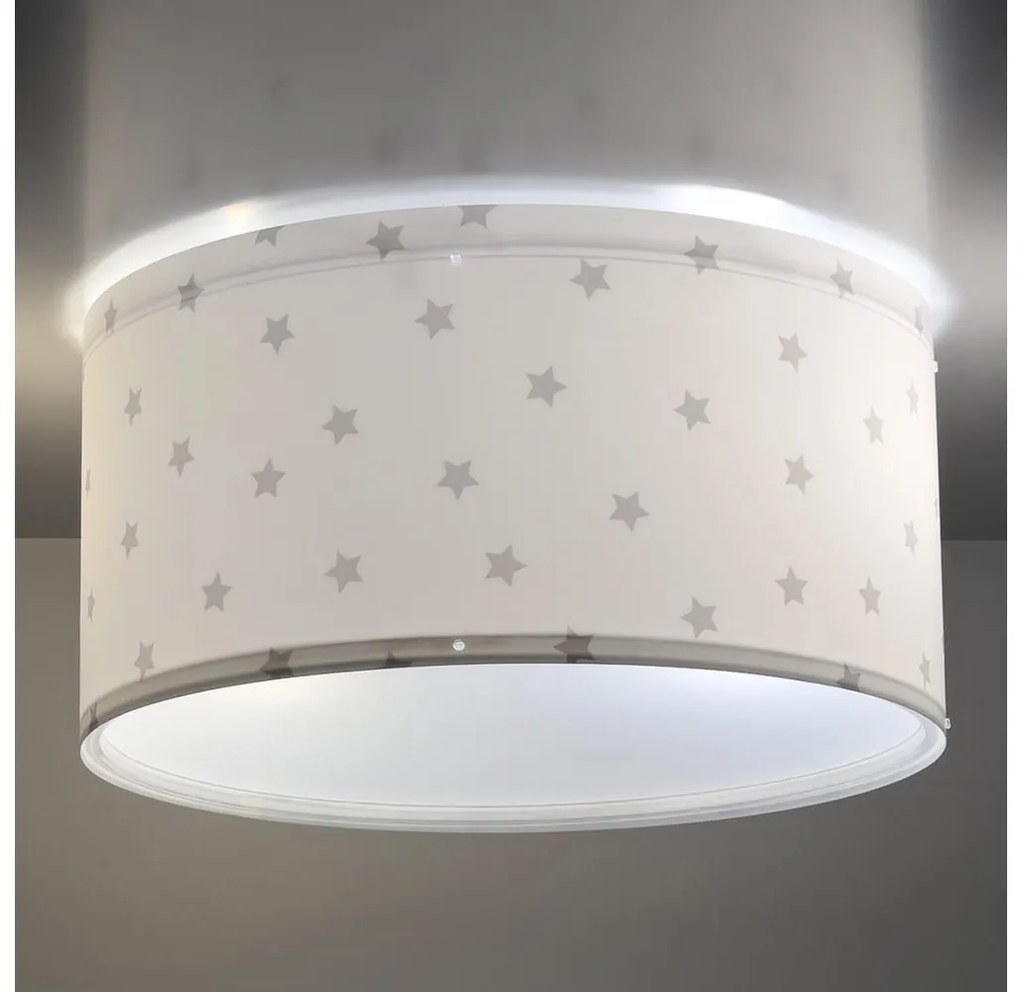Dalber 82216B - Detské stropné svietidlo STAR LIGHT 2xE27/60W/230V biela