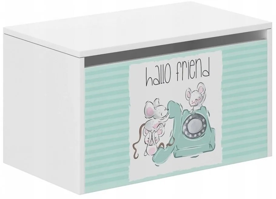 Detský úložný box s tromi myškami 40x40x69 cm