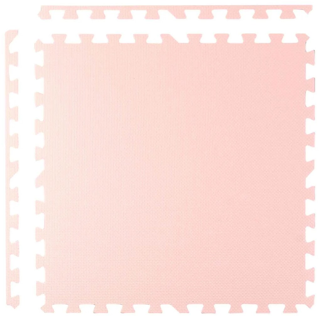 Ricokids veľká penová podložka na puzzle 60x60 cm 4 ks broskyňová a biela