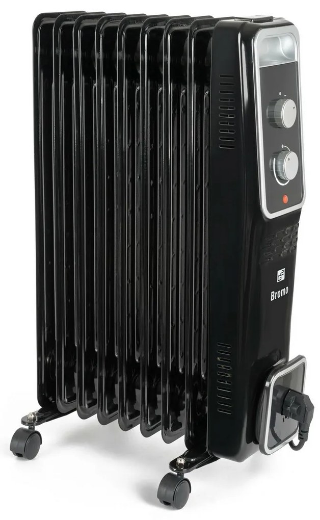 G21 Bromo olejový radiátor, 9 rebier, 2000 W,čierny, M