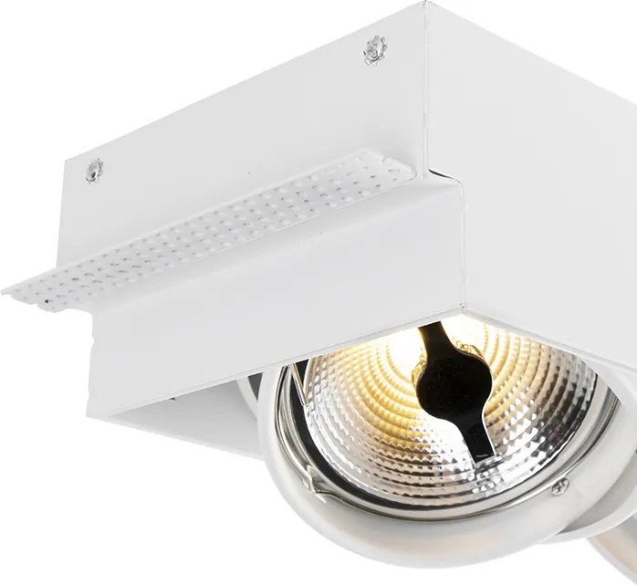 Sada 6 zapustených bodových svetiel biela AR111 bezrámikové 3-svetlá - Oneon