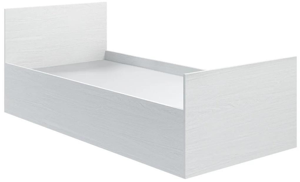 SOULMATE jednolôžková posteľ 90x200-biele drevo