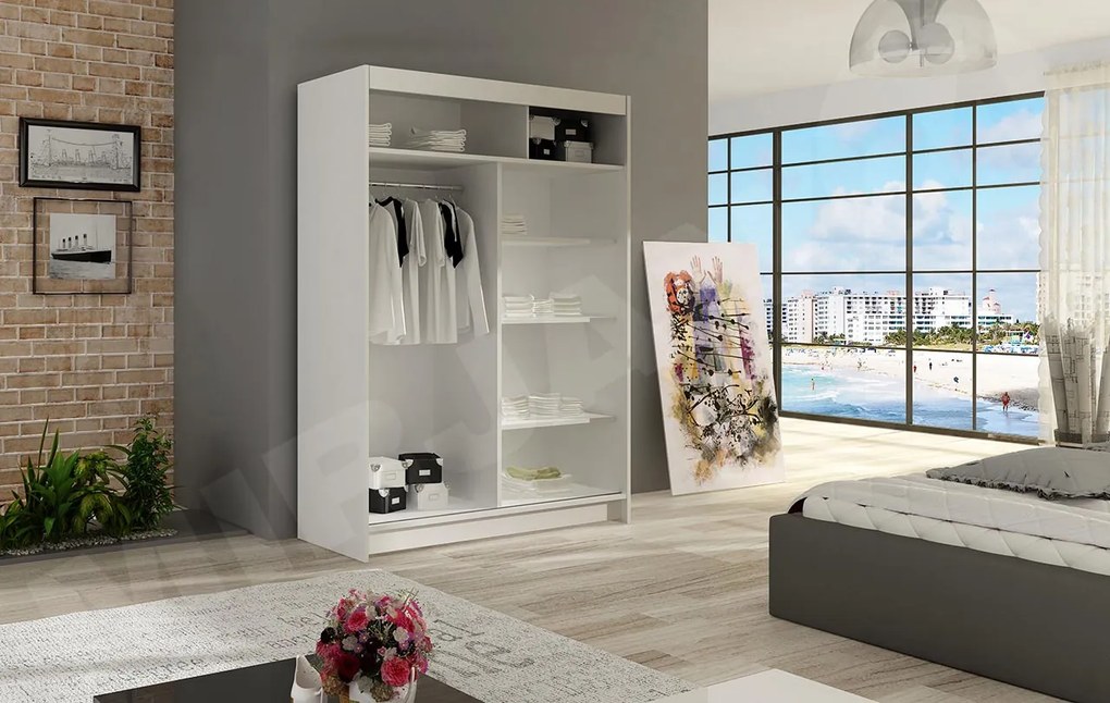 Skriňa Miami I, Farby: kašmír, Osvetlenie: osvetlenie LED RGB - farebné