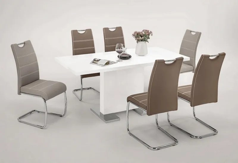 Jedálenská stolička Flora, latté ekokoža